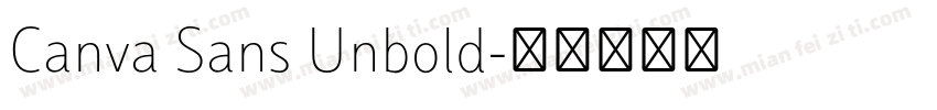 Canva Sans Unbold字体转换